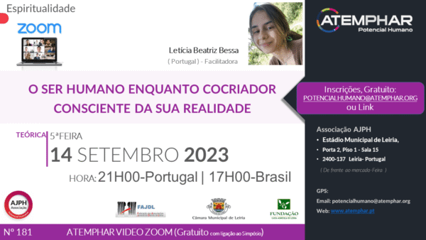 o ser humano enquanto cocriador consciente da sua realidade-P181INV